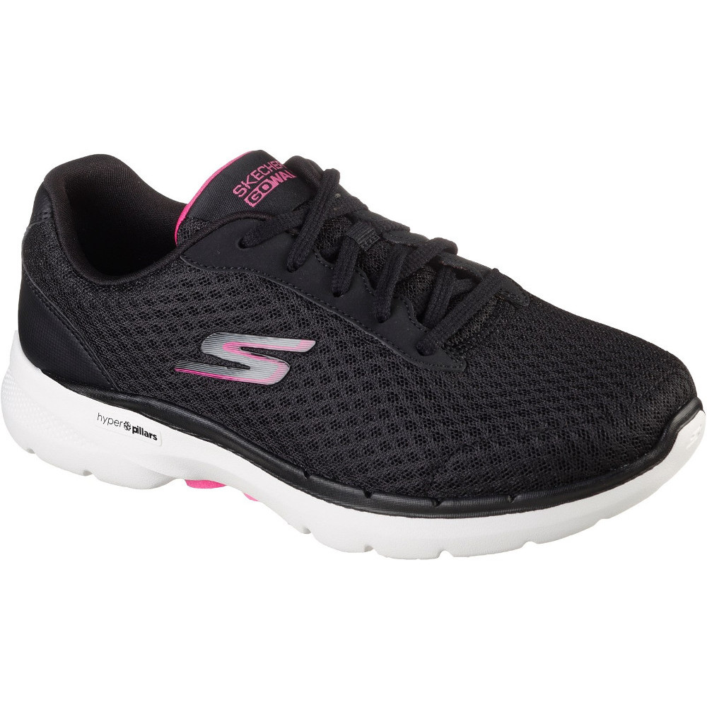 Skechers Womens Go Walk 6 Iconic Vision Lace Up Trainers Uk Size 4 (eu 37)