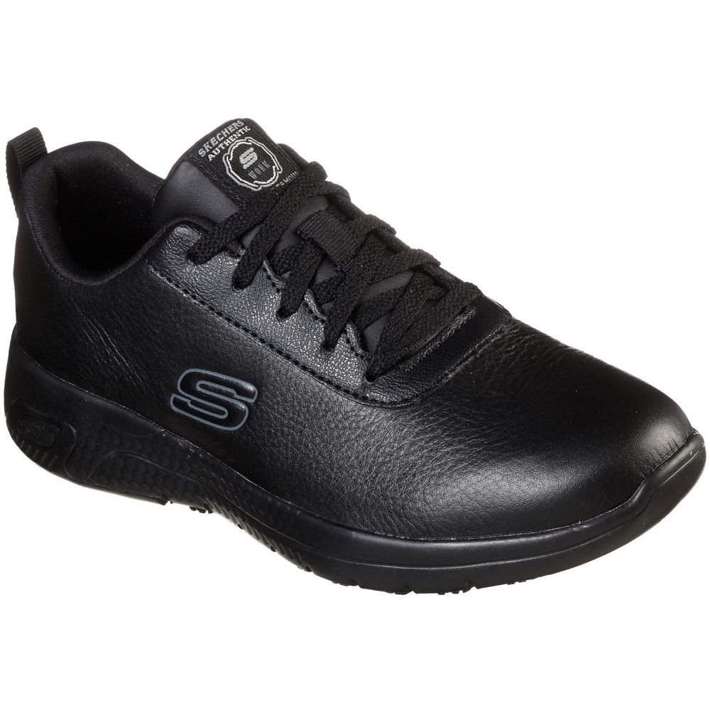 Skechers Womens Marsing Gmina Slip Resistant Leather Shoes Uk Size 5 (eu 38)