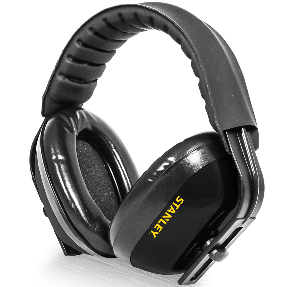 Stanley Mens Padded Adjustable Safety Work Ear Defenders One Size