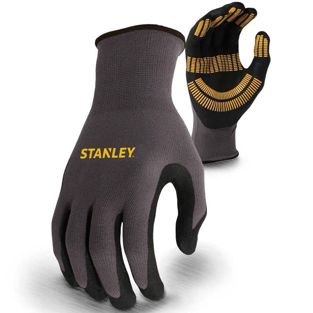 Stanley Mens Razor Thread Breathable Work Gripper Gloves Medium