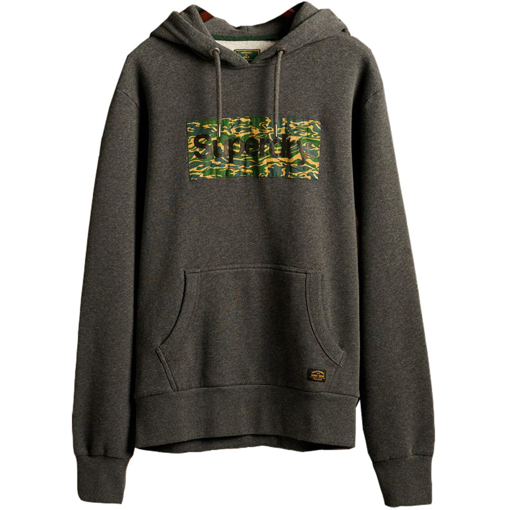 Superdry Mens Classic Logo Canvas Sweater Hoodie Large- Chest 40 (102cm)