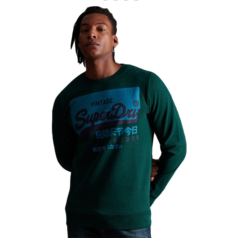 Superdry Mens Vintage Logo Organic Cotton Crew Sweatshirt Small- Chest 36 (91cm)
