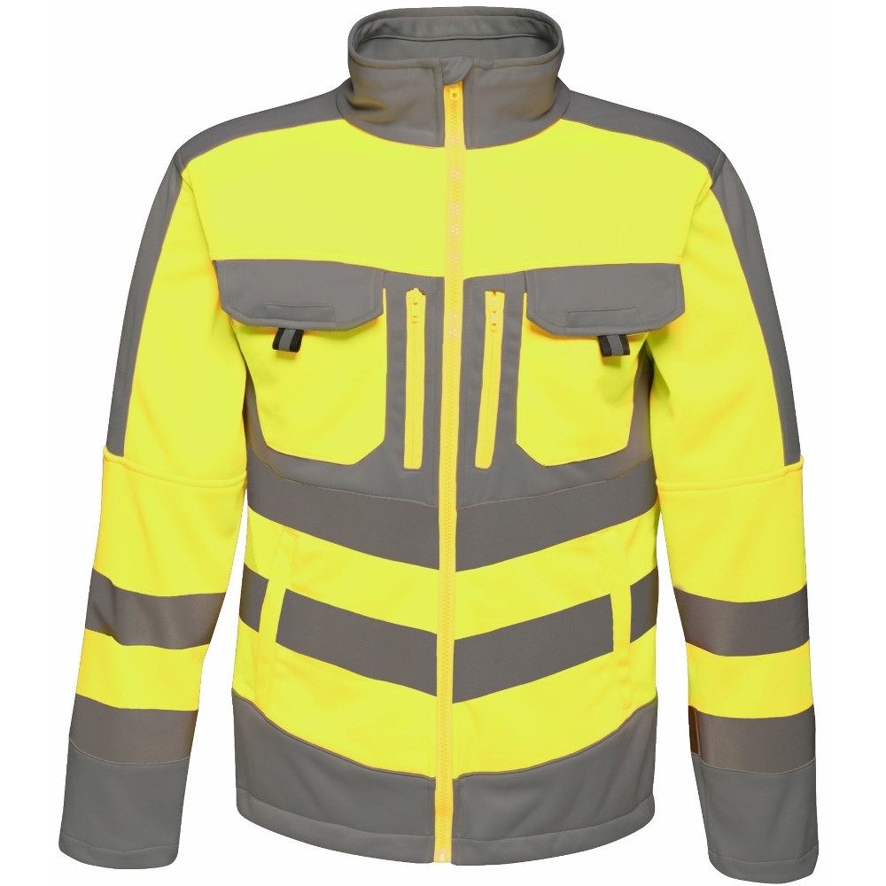Tactical Threads Mens Hi Vis Power Fleece Workwear Jacket Xl - Chest 43-44 (109-112cm)
