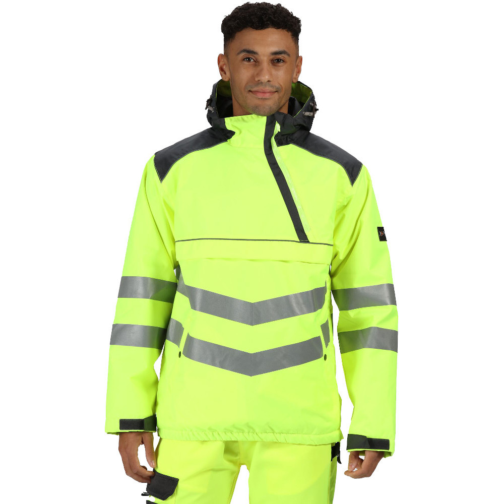 Tactical Threads Mens Hi Vis Waterproof Workwear Jacket Xl - Chest 43-44 (109-112cm)