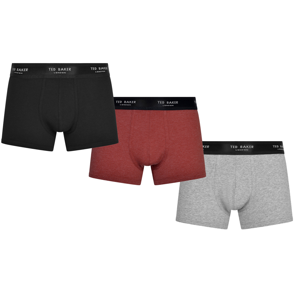 Ted Baker Mens 3 Pack Colourway Cotton Fashion Boxer Shorts Large- Waist 36-38  (92-97cm)