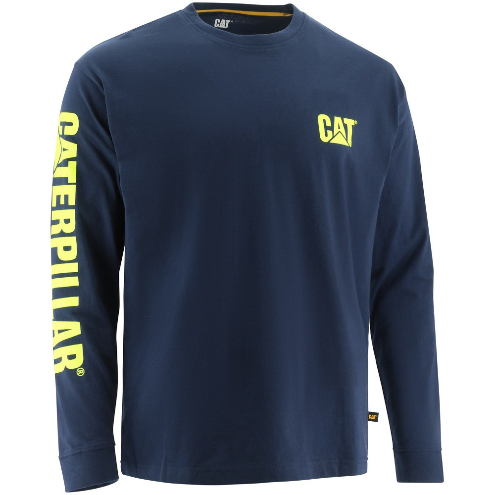 Caterpillar Mens Trademark Logo Cotton T Shirt Large