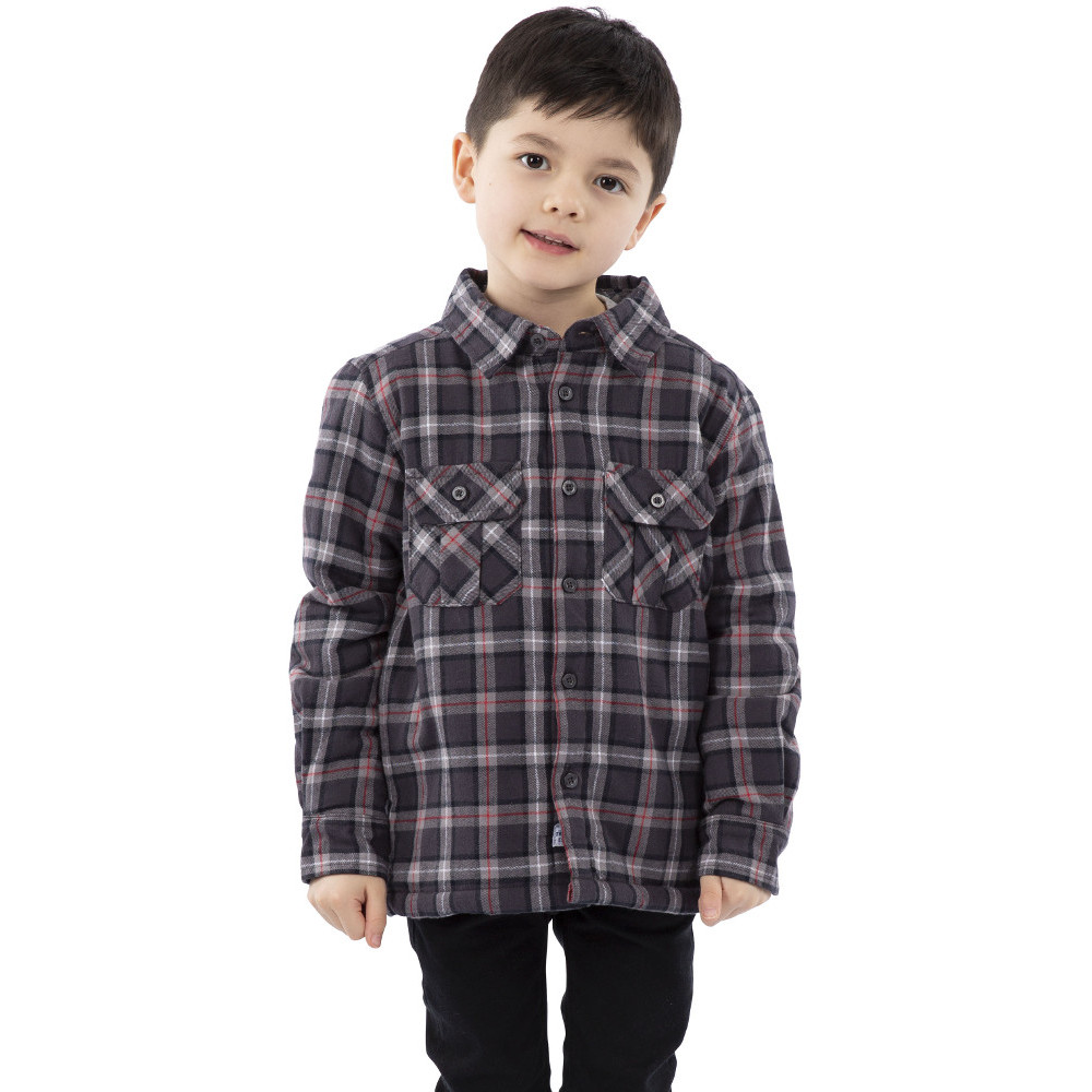 Trespass Boys Average Knitted Cotton Lined Long Sleeve Shirt 2-3 Years- Chest 21 (53cm)