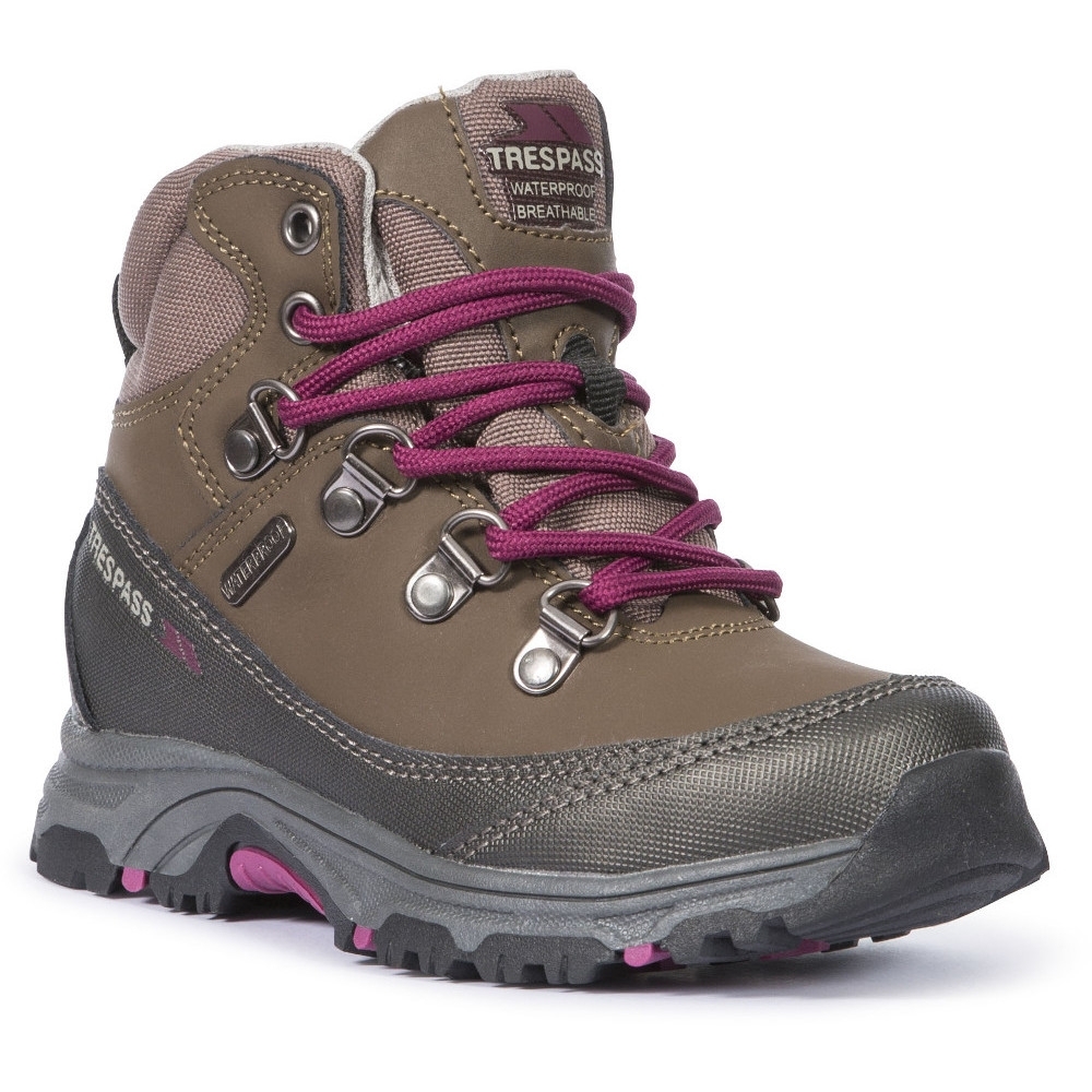 Trespass Boys Glebe Ii Waterproof Breathable Walking Boots 10 Uk Size (eu 28)