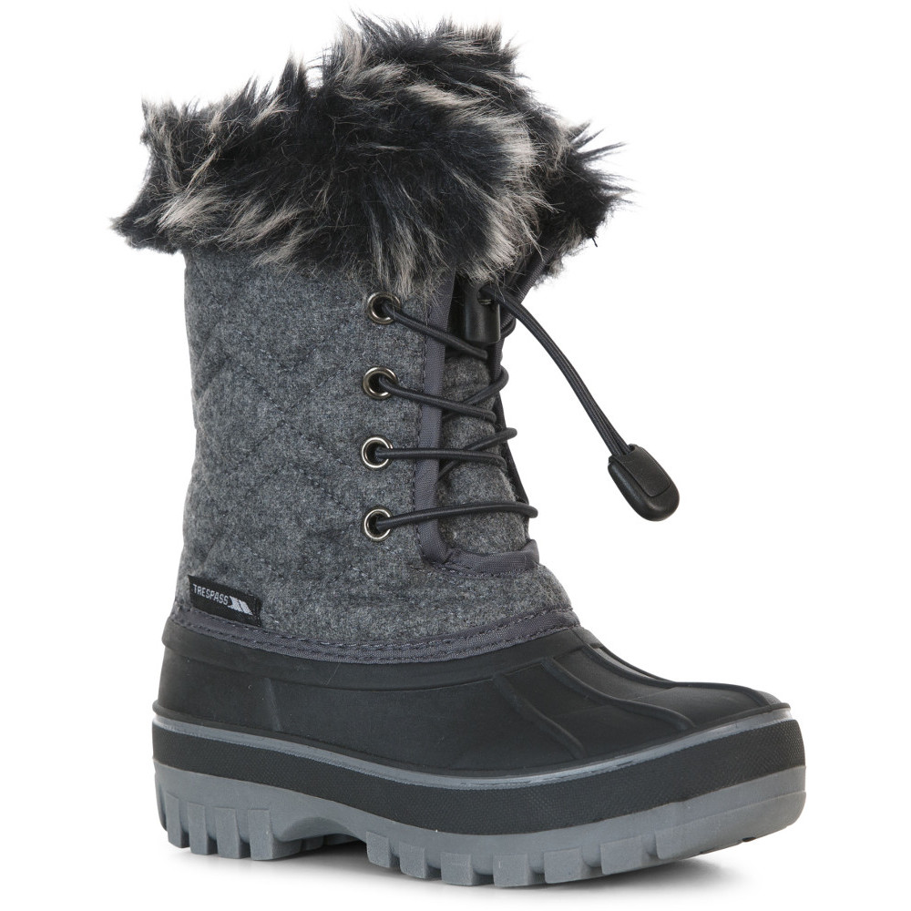 Trespass Girls Aine Waterproof Adjustable Winter Snow Boots Uk Size 10 (eu 28)