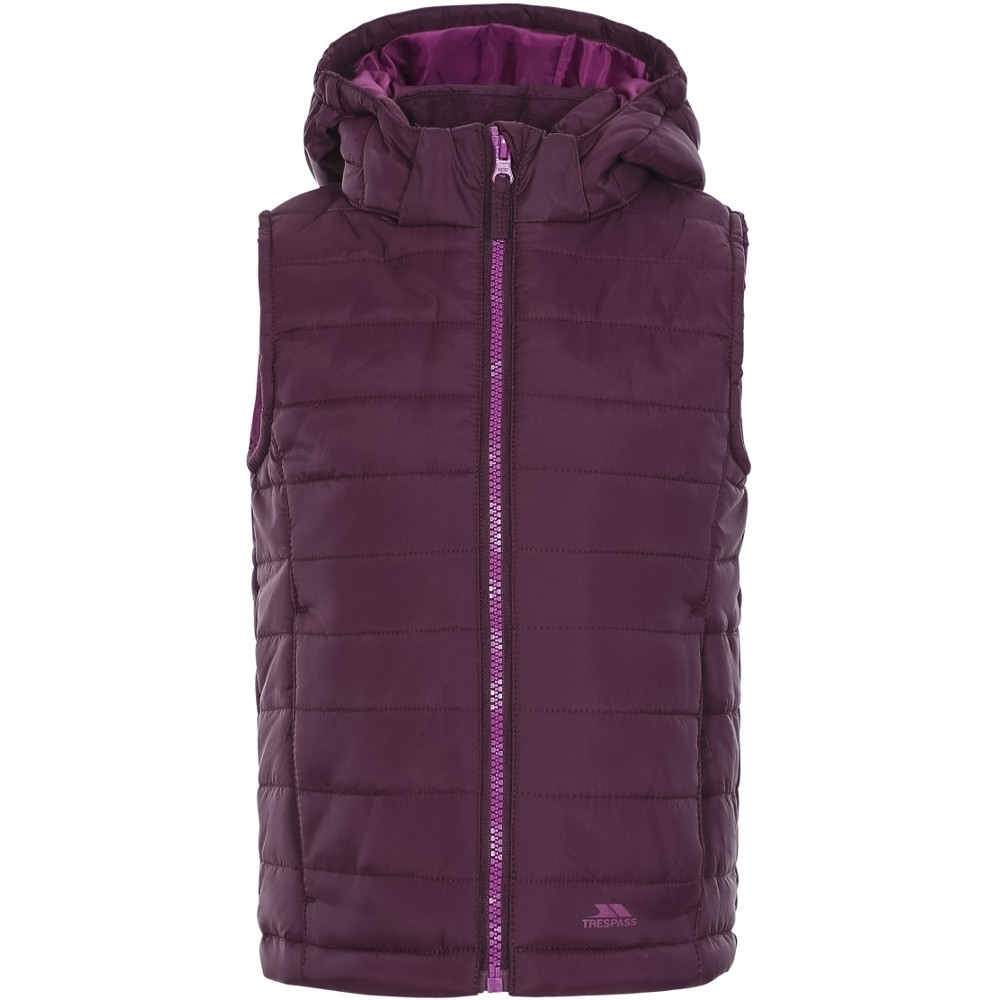 Trespass Girls Aretha Insulated Lightly Padded Hooded Gilet 7-8 Years- Chest 26 (66cm)