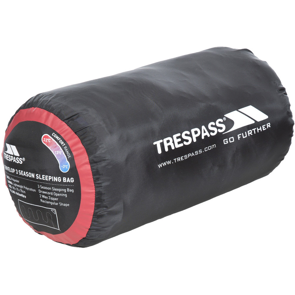 Trespass MensandLadies Envelop Unisex Three Season Sleeping Bag One Size