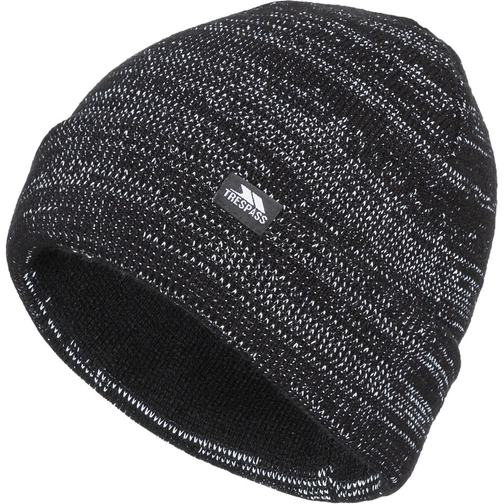 Trespass Mens Crackle Double Layer Reflective Beanie Hat One Size