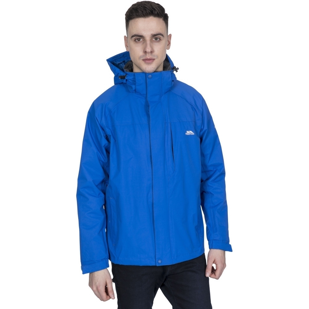 Trespass Mens Edwardsii Hooded Waterproof Breathable Jacket Coat L - Chest 41-43 (104-109cm)
