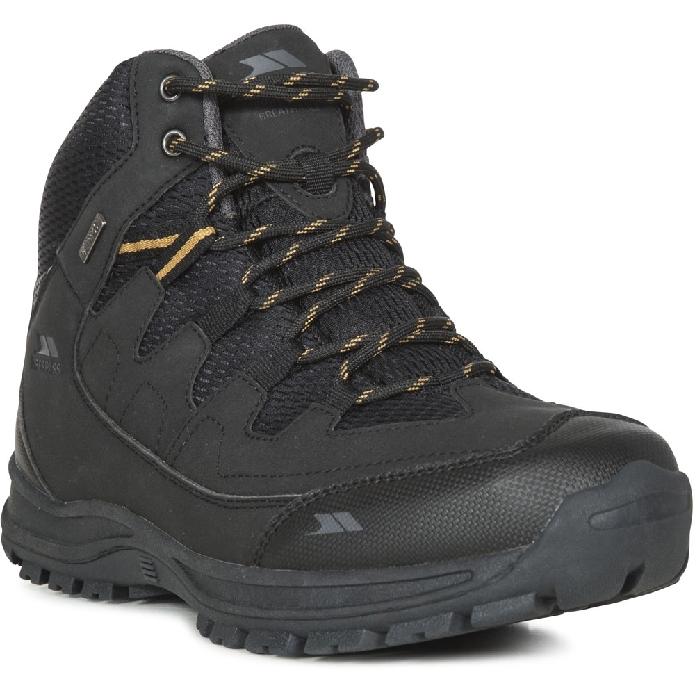 Trespass Mens Finley Mid Cut Pu Mesh Waterproof Walking Hiking Boots Uk Size 10 (eu 44  Us 11)