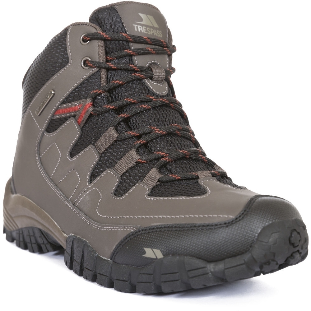 Trespass Mens Finley Mid Cut Pu Mesh Waterproof Walking Hiking Boots Uk Size 12 (eu 46)