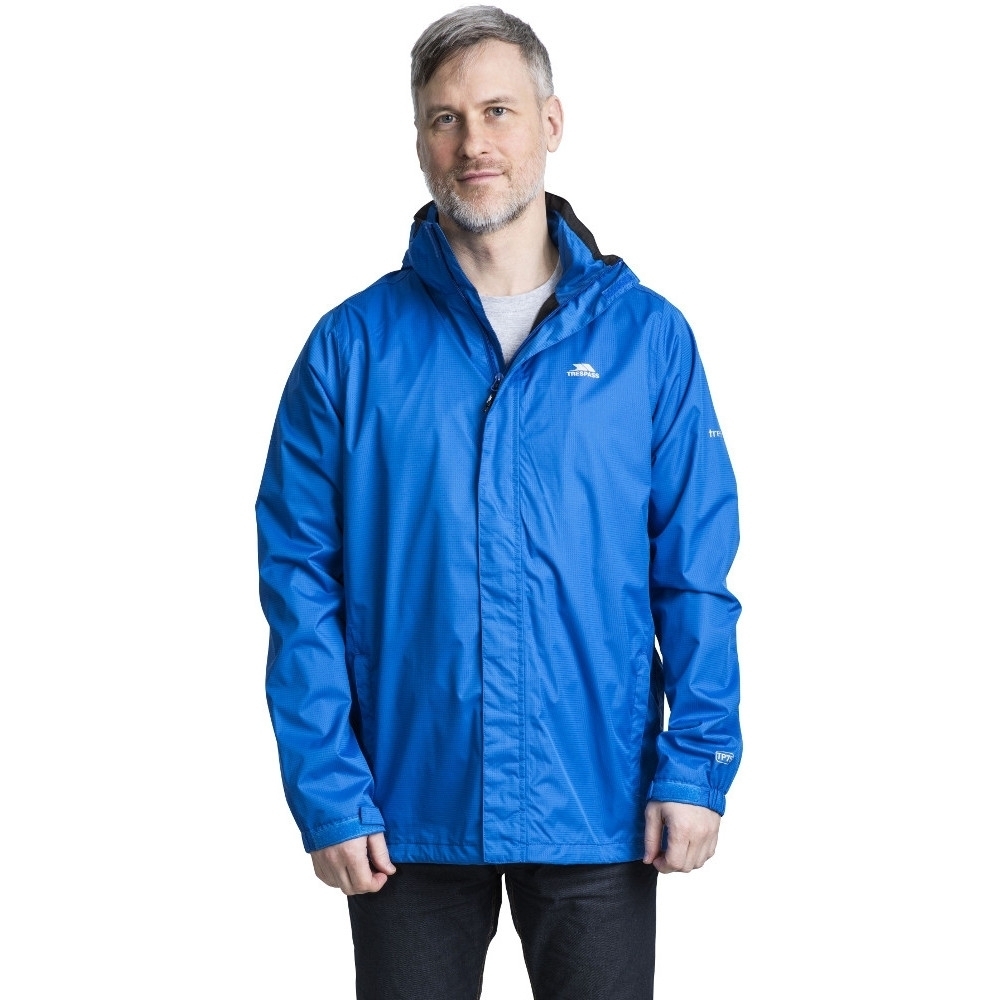 Trespass Mens Fraserii Hooded Waterproof Wicking Zip Jacket Coat  Xs - Chest 32-34 (83-88cm)