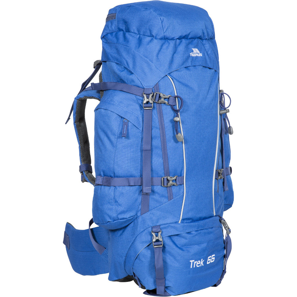 Trespass Mens Trek 66 Litre Padded Adjustable Backpack 60l - 69l