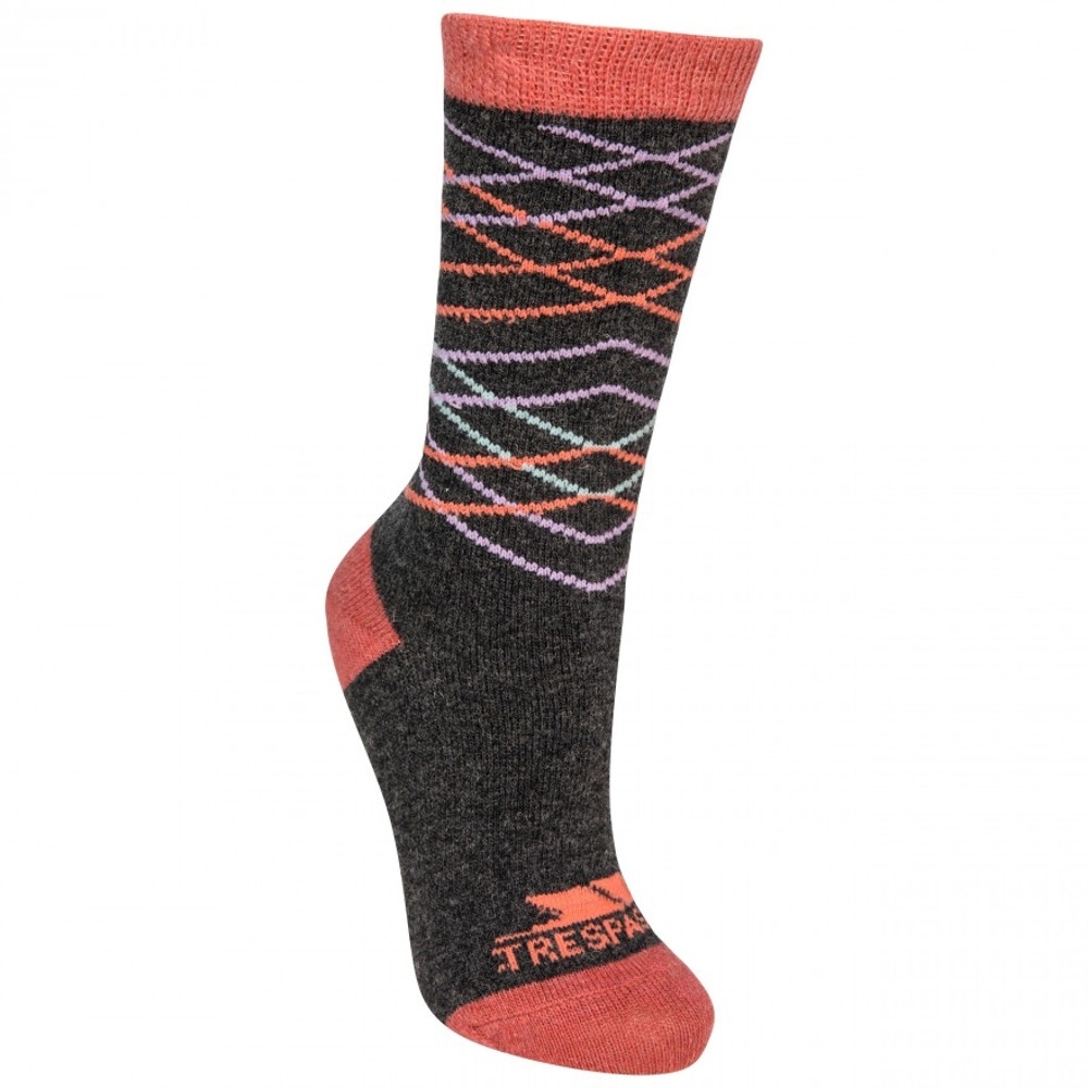 Trespass Womens Annika Mid Length Insulated Walking Socks Uk Size 3-6