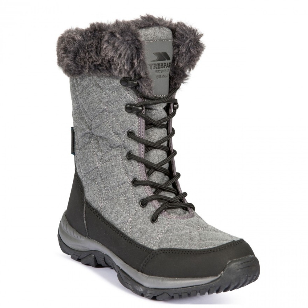 Trespass Womens Esmae Insulated Warm Fleece Lined Snow Boots Uk Size 8 (eu 41)