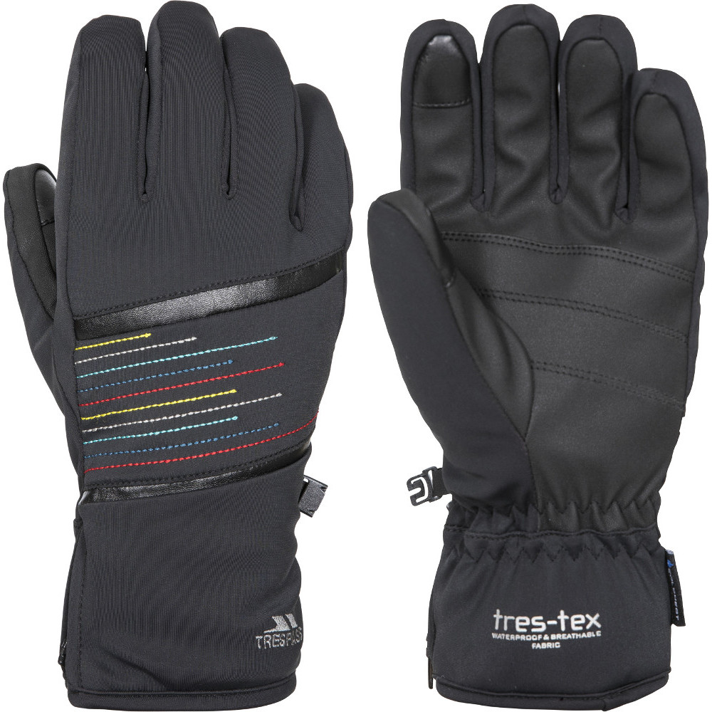 Trespass Womens Kay Lightly Padded Elasticated Ski Gloves Large
