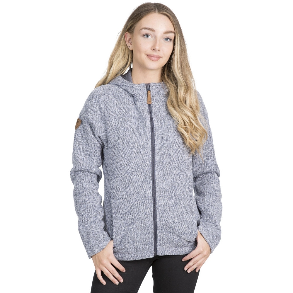 Trespass Womens Reserve Full Zip Hooded Fleece Jacket 10/s - Bust 34 (86cm)