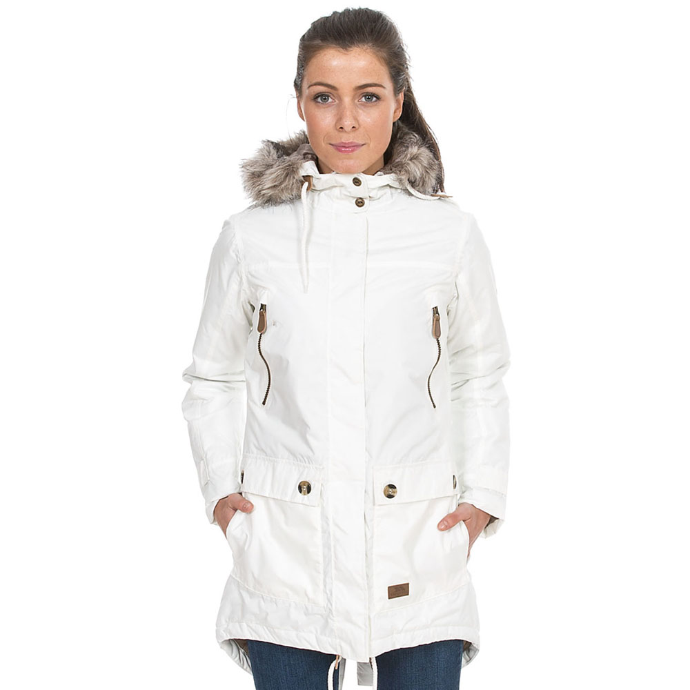 Trespass Womens/ladies Clea Waterproof Faux Fur Trim Parka Jacket Xl- Bust 40 (102cm)