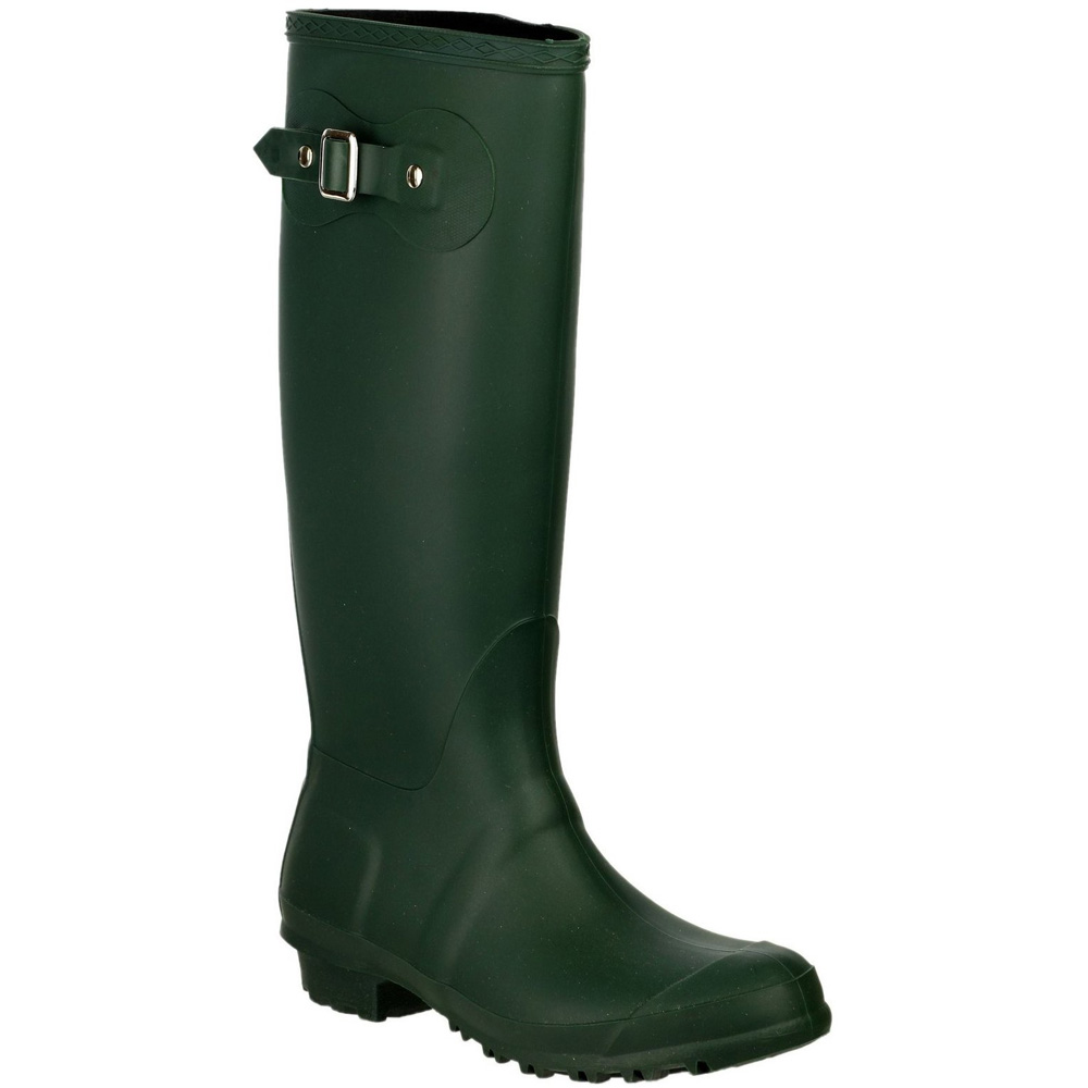 Cotswold Ladies Sandringham Buckled Welly Wellington Boot Green