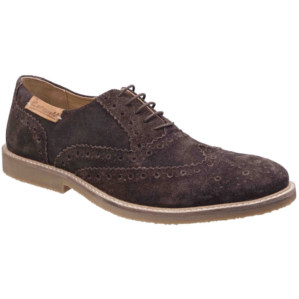 Cotswold Mens Chatsworth Suede Oxford Brogue Lace Up Casual Shoes Uk Size 10 (eu 44  Us 11)