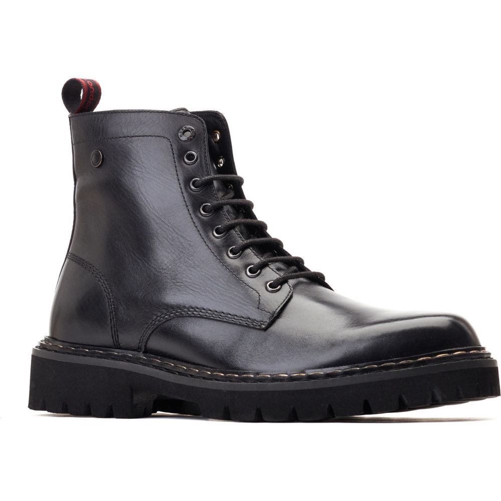 Base London Mens Sutton Combat Lace Up Leather Boots Uk Size 10 (eu 44)