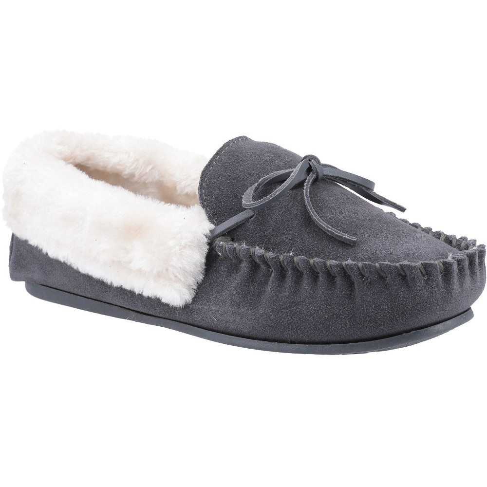 Cotswold Womens Sopworth Slip On Suede Moccasin Slippers Uk Size 3 (eu 36)