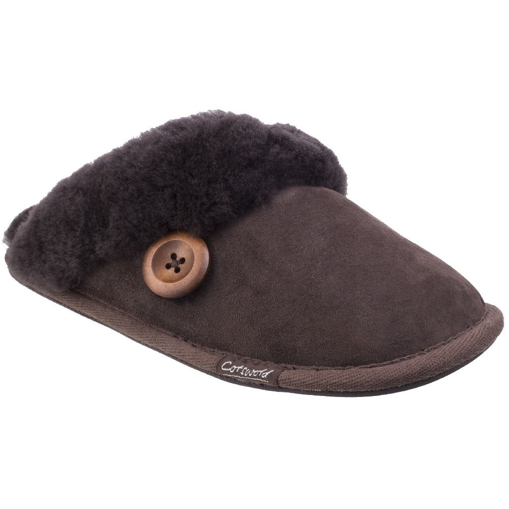 Cotswold Womens/ladies Lechlade Sheepskin Lined Premium Mule Slippers Uk Size 3 (eu 36)