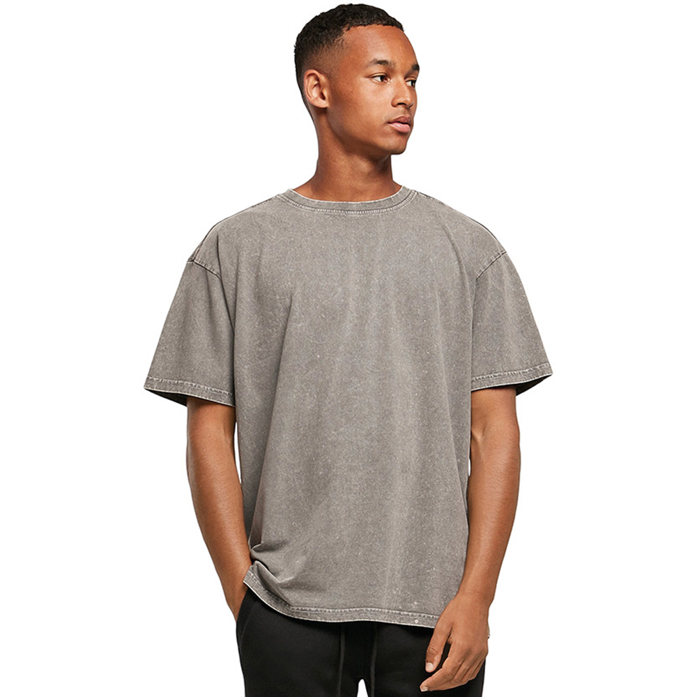 Cotton Addict Mens Acid Washed Heavy Oversized T Shirt L- Chest 50