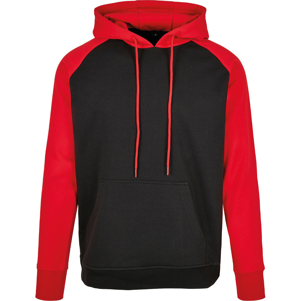 Cotton Addict Mens Basic Raglan Comfort Fit Sporty Hoodie Small- Chest 44