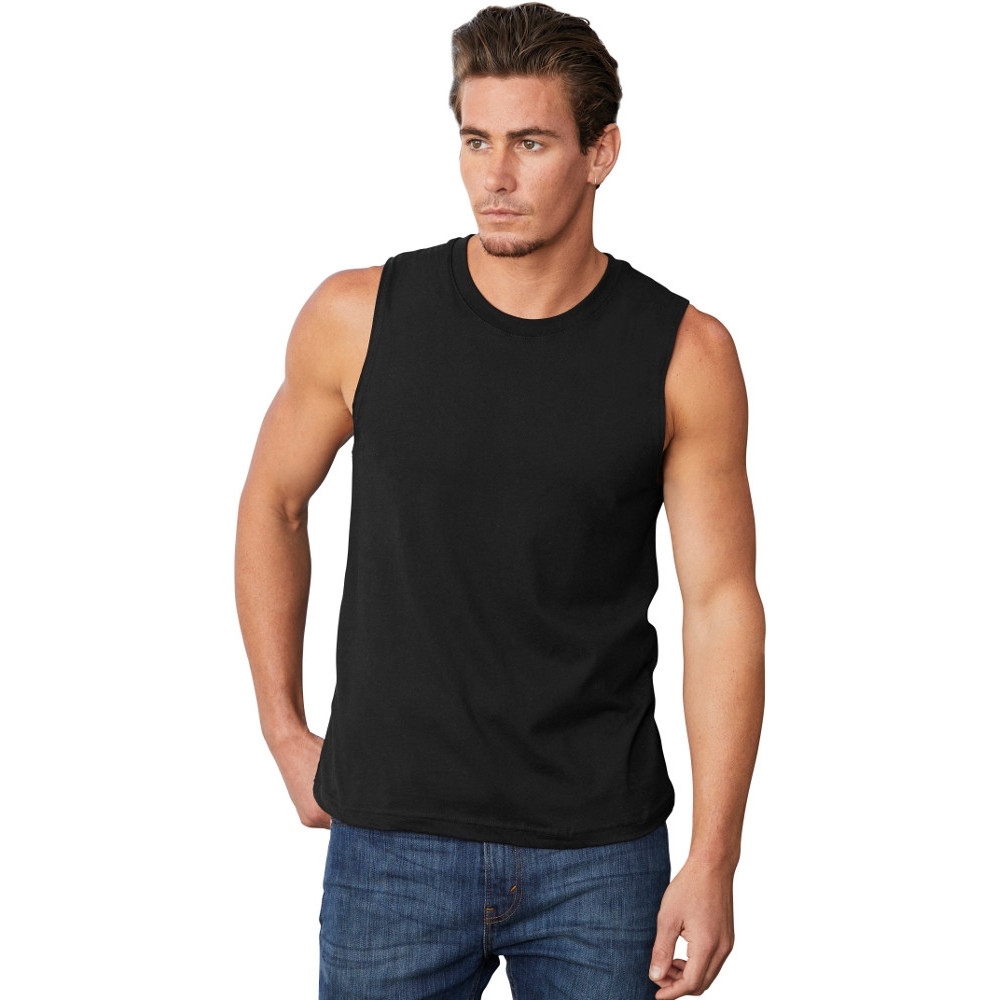 Cotton Addict Mens Jersey Muscle Slim Fit Tank Top Vest 2xl - Chest 50/53