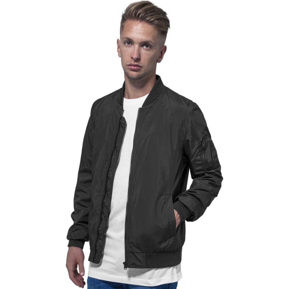 Cotton Addict Mens Polyester Casual Zip Up Bomber Jacket L - Chest 46 (116.84cm)