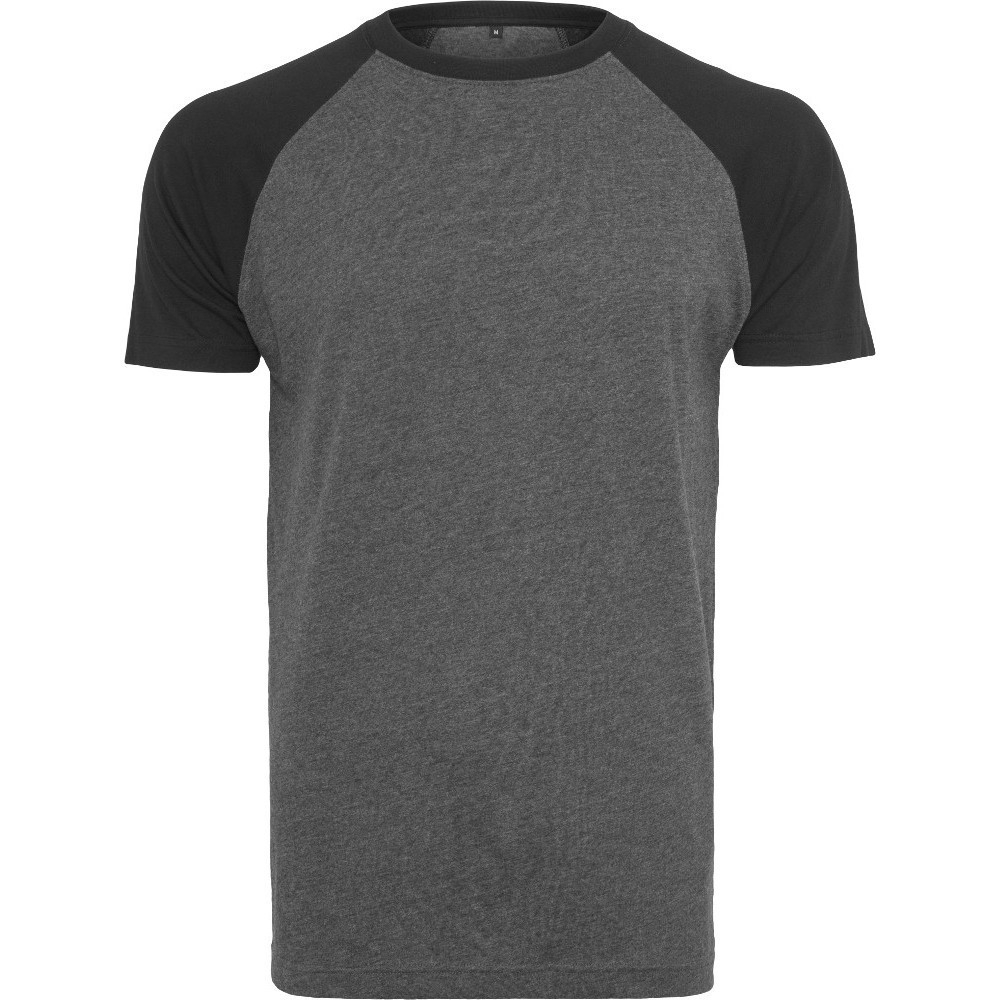 Cotton Addict Mens Raglan Contrast Short Sleeve T Shirt 4xl - Chest 52 (132.08cm)