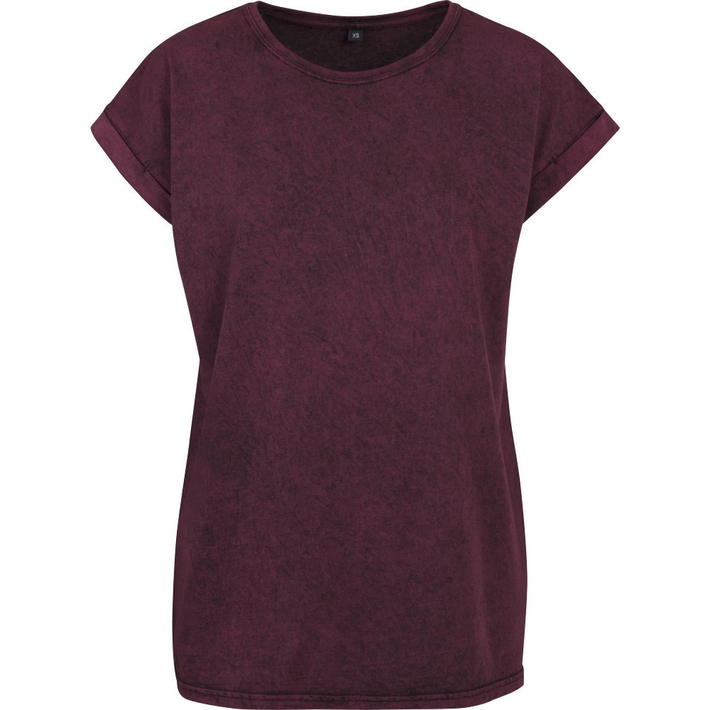 Cotton Addict Womens Acid Washed Short Sleeve T Shirt Xl - Uk Size 16