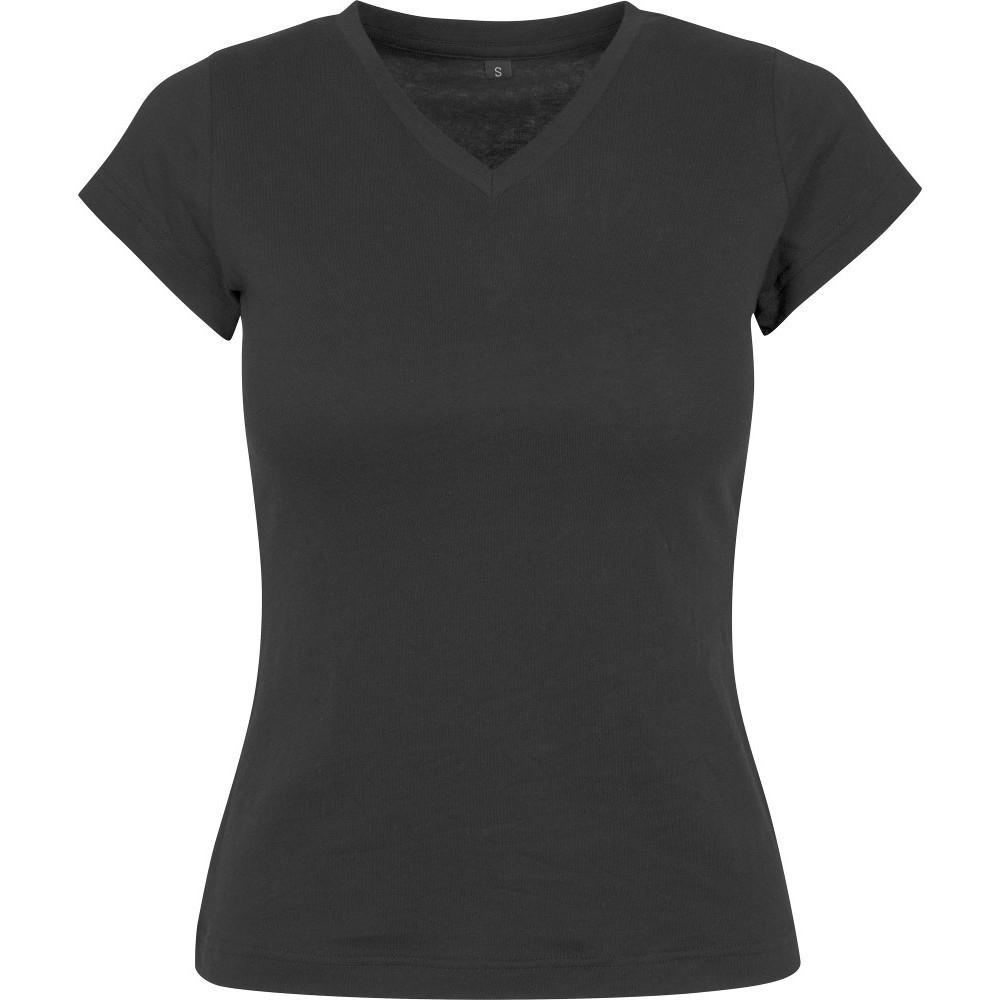 Cotton Addict Womens Basic V Neck Short Sleeve T Shirt Xl - Uk Size 16