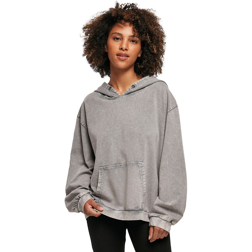 Cotton Addict Womens Cotton Acid Washed Oversized Hoodie Xs- Bust 45