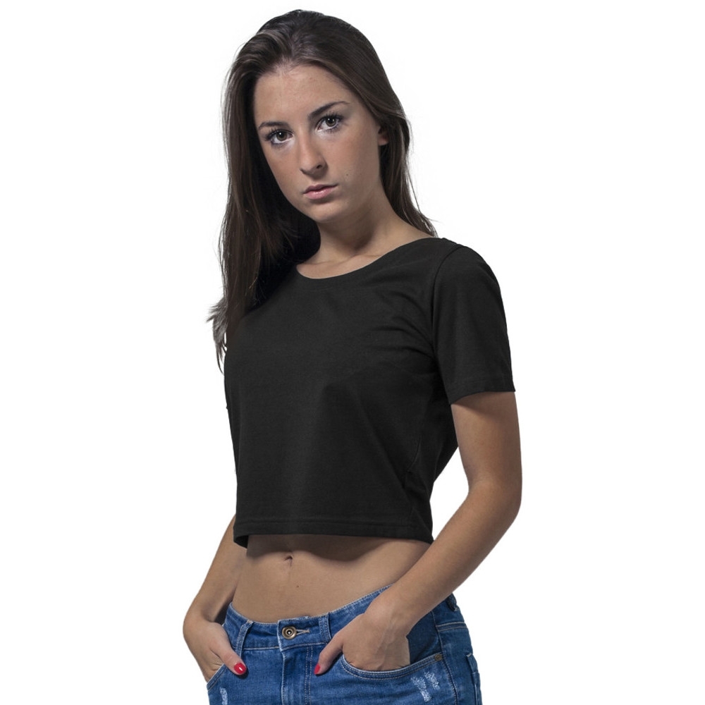 Cotton Addict Womens Cropped Short Sleeve Cotton T Shirt L - Uk Size 14