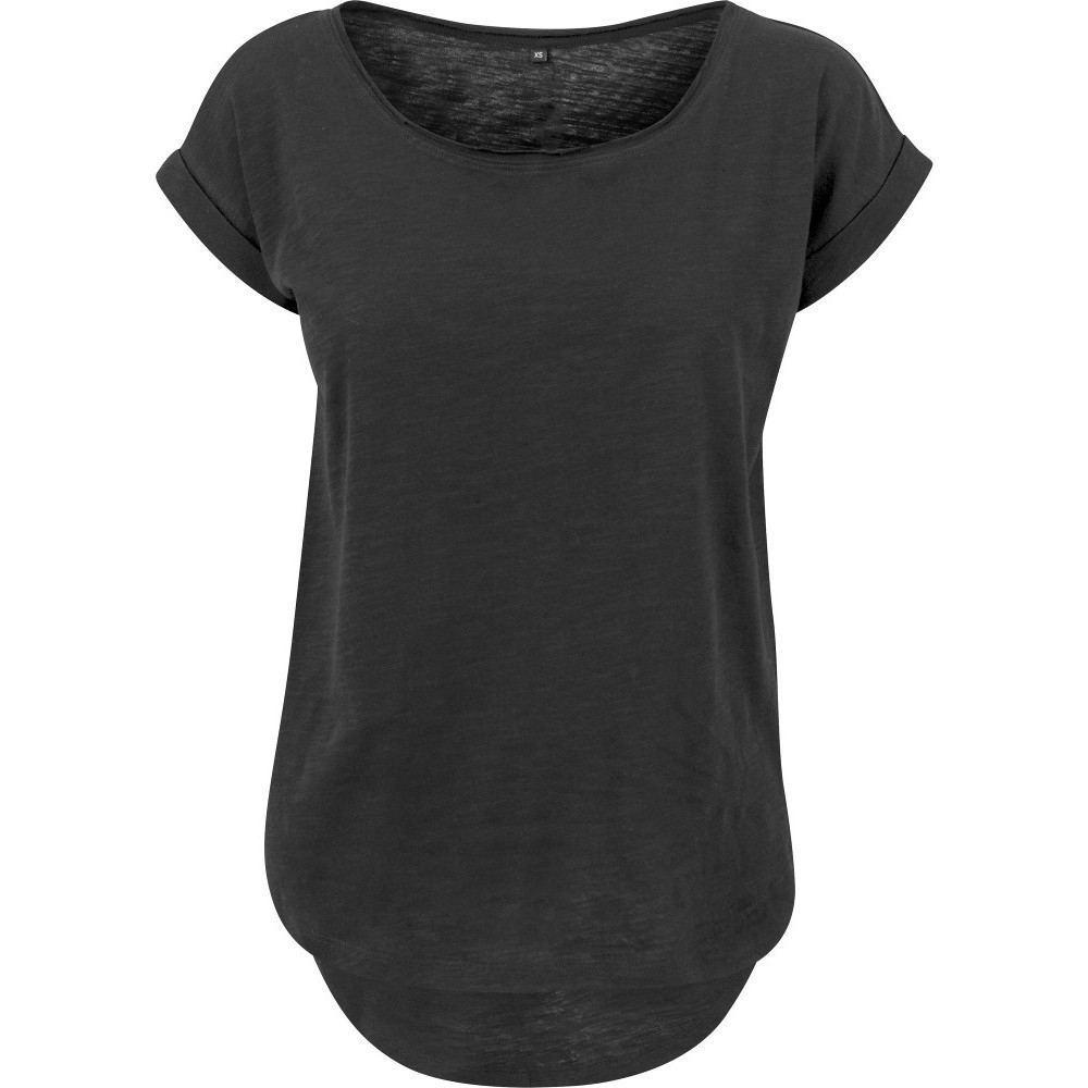 Cotton Addict Womens Long Slub Short Sleeve Cotton T Shirt S - Uk Size 10