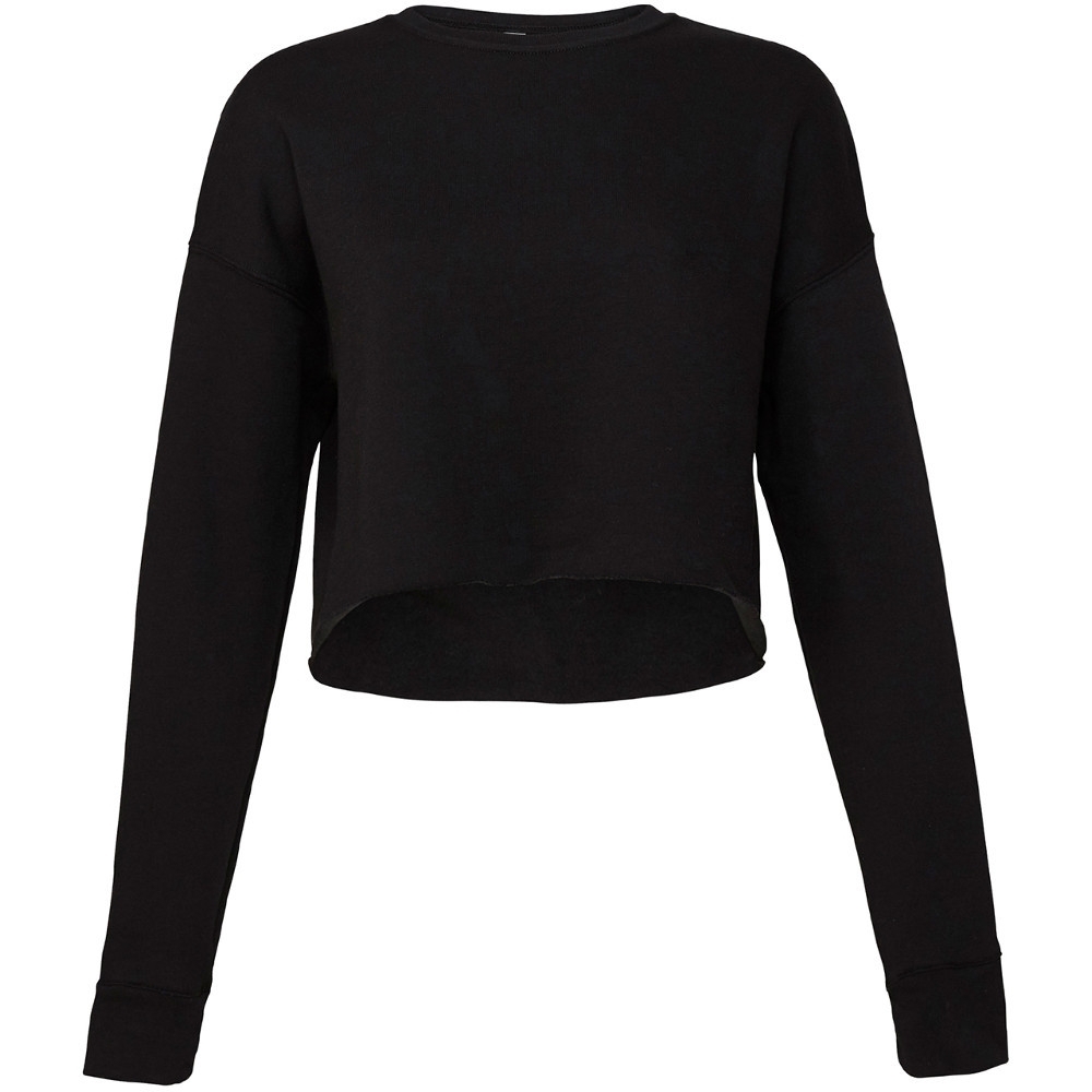 Cotton Addict Womens/ladies Cropped Crew Fleece Sweatshirt M - Uk Size 10/12