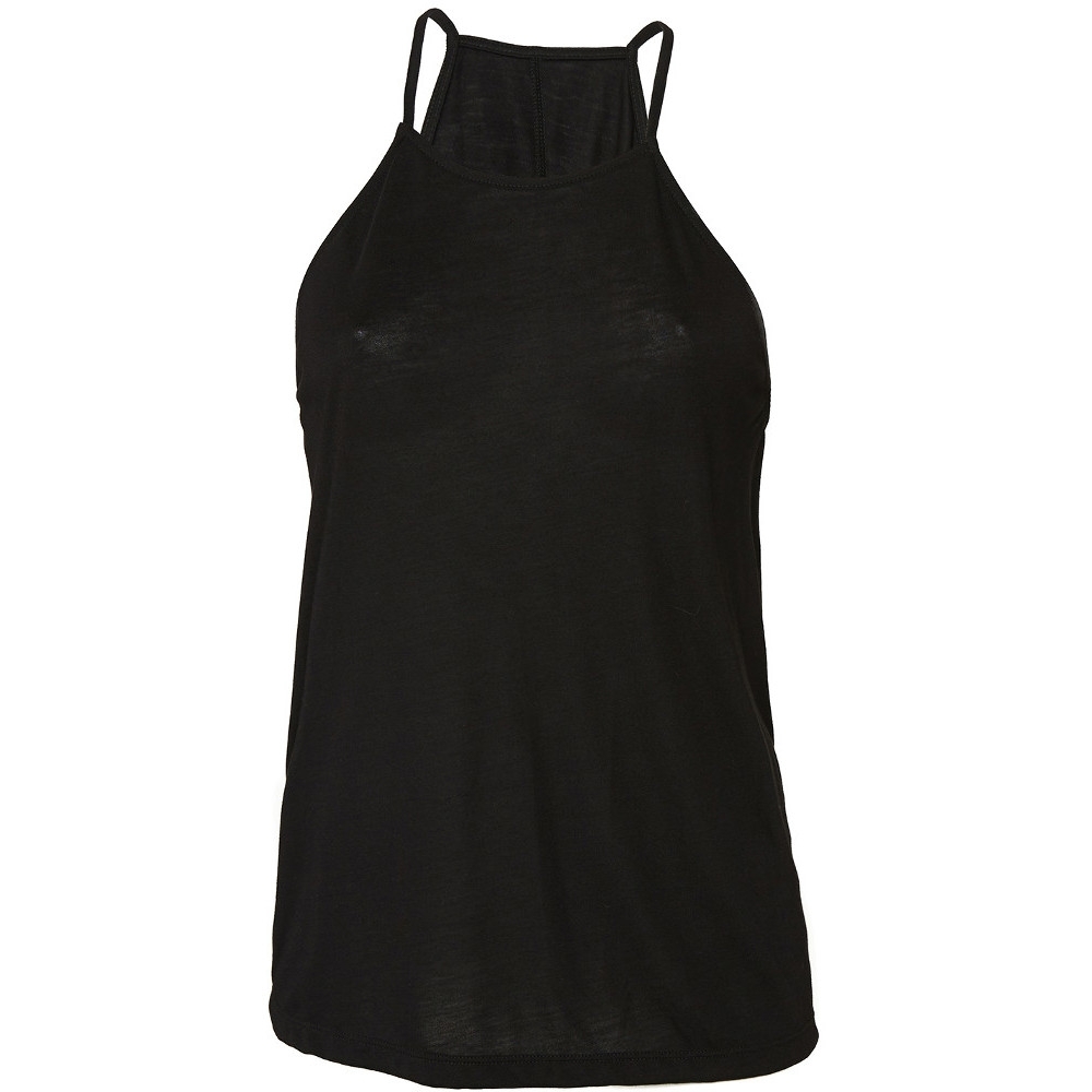 Cotton Addict Womens/ladies Flowy High Neck Tank Top Vest M - Uk Size 10/12