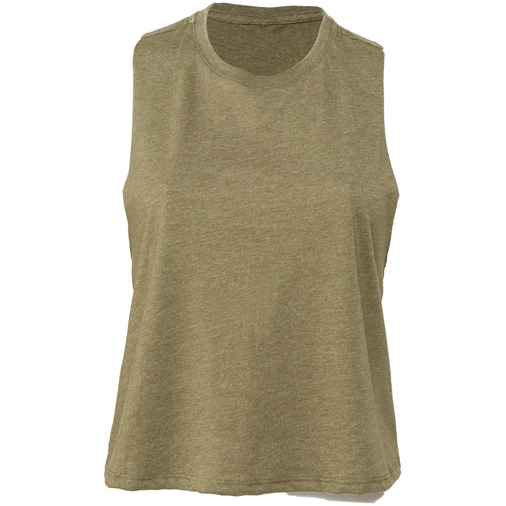 Cotton Addict Womens/ladies Racerback Cropped Tank Top Vest S - Uk Size 8