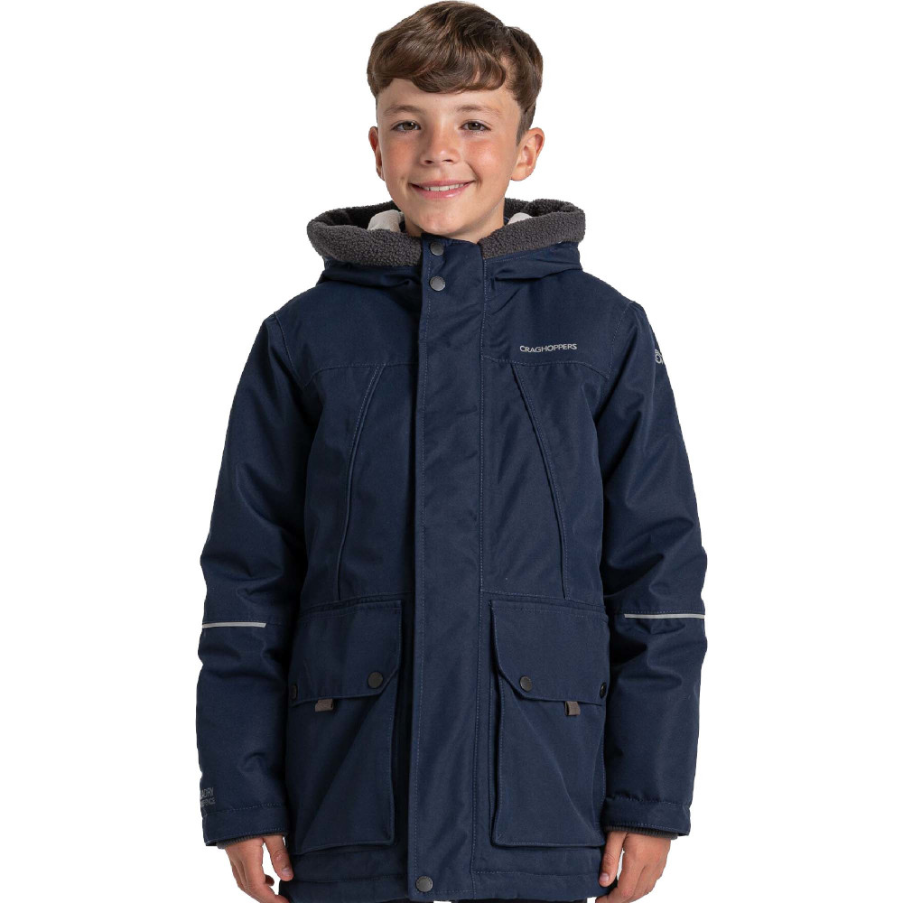 Craghoppers Boys Akito Waterproof Reflective Jacket 5-6 Years - Chest 23.25-24 (59-61cm)