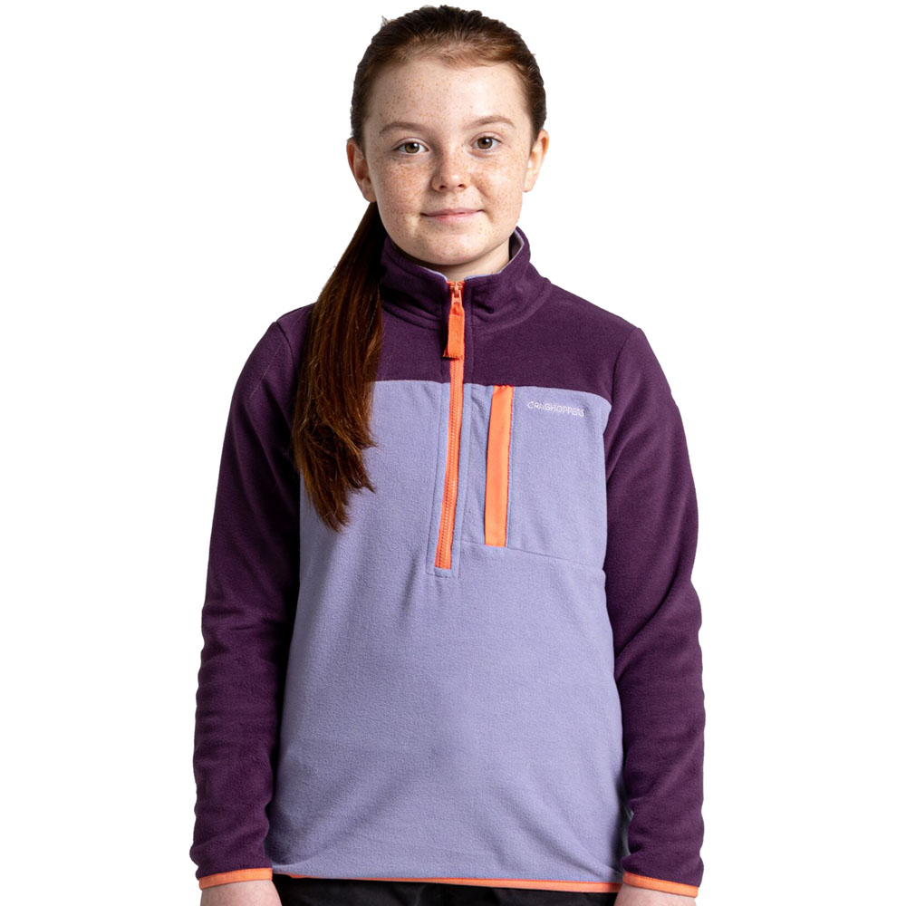 Craghoppers Girls Tama Half Zip Relaxed Fit Fleece Jacket 7-8 Years - Chest 24.75-26.5 (63-67cm)