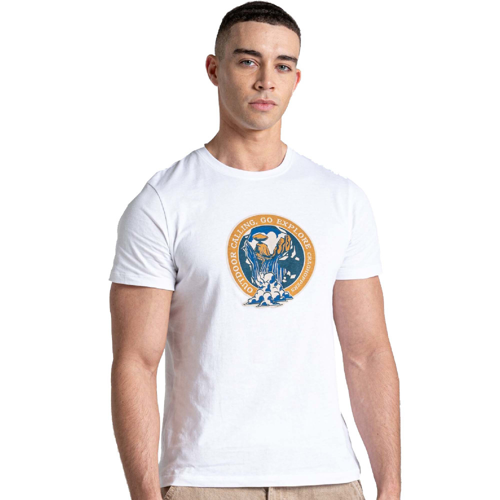 Craghoppers Mens Caldo Short Sleeve Cotton Graphic T Shirt L - Chest 42 (107cm)