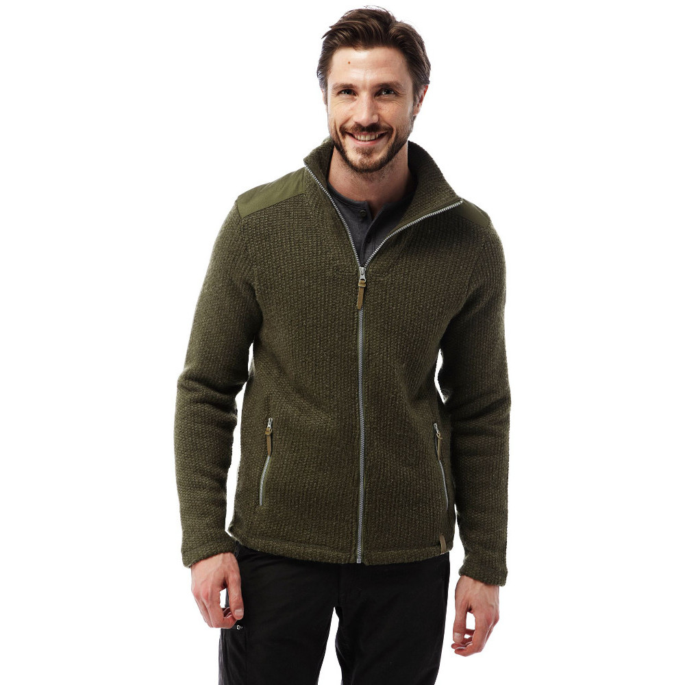 Craghoppers Mens Caledon Warm Textured Wool Blend Fleece Jacket S - Chest 38 (97cm)