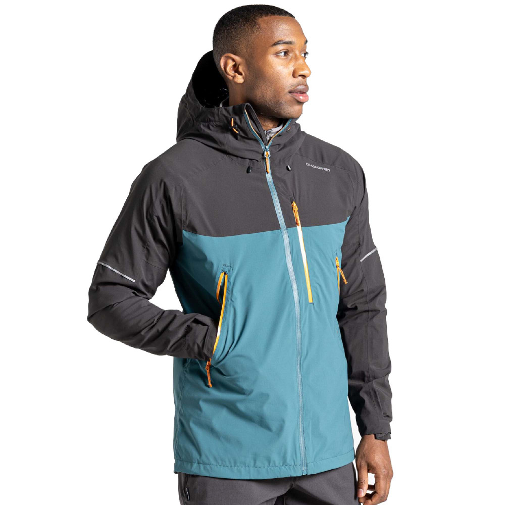 Craghoppers Mens Dynamic Waterproof Breathable Hooded Jacket Xxl - Chest 46 (117cm)