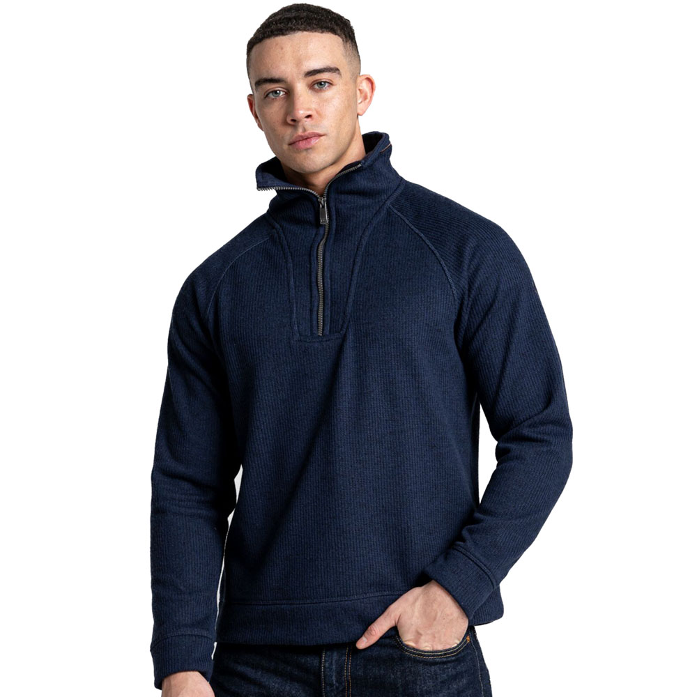 Craghoppers Mens Logan Half Zip Relaxed Fit Sweater S - Chest 38 (97cm)